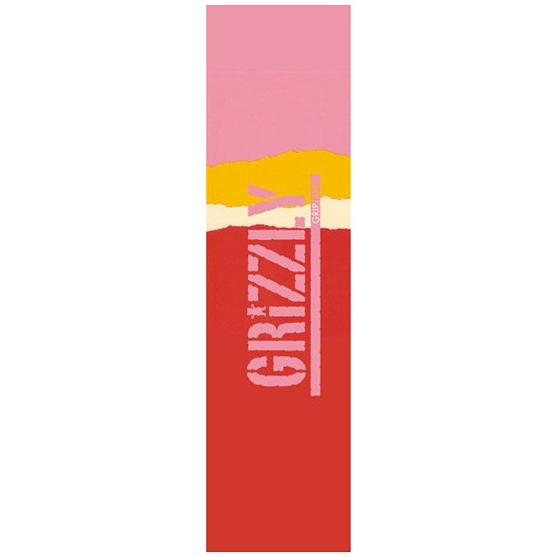 Grizzly Range Stamp Griptape Rood/Roze 9.0" Top Merken Winkel